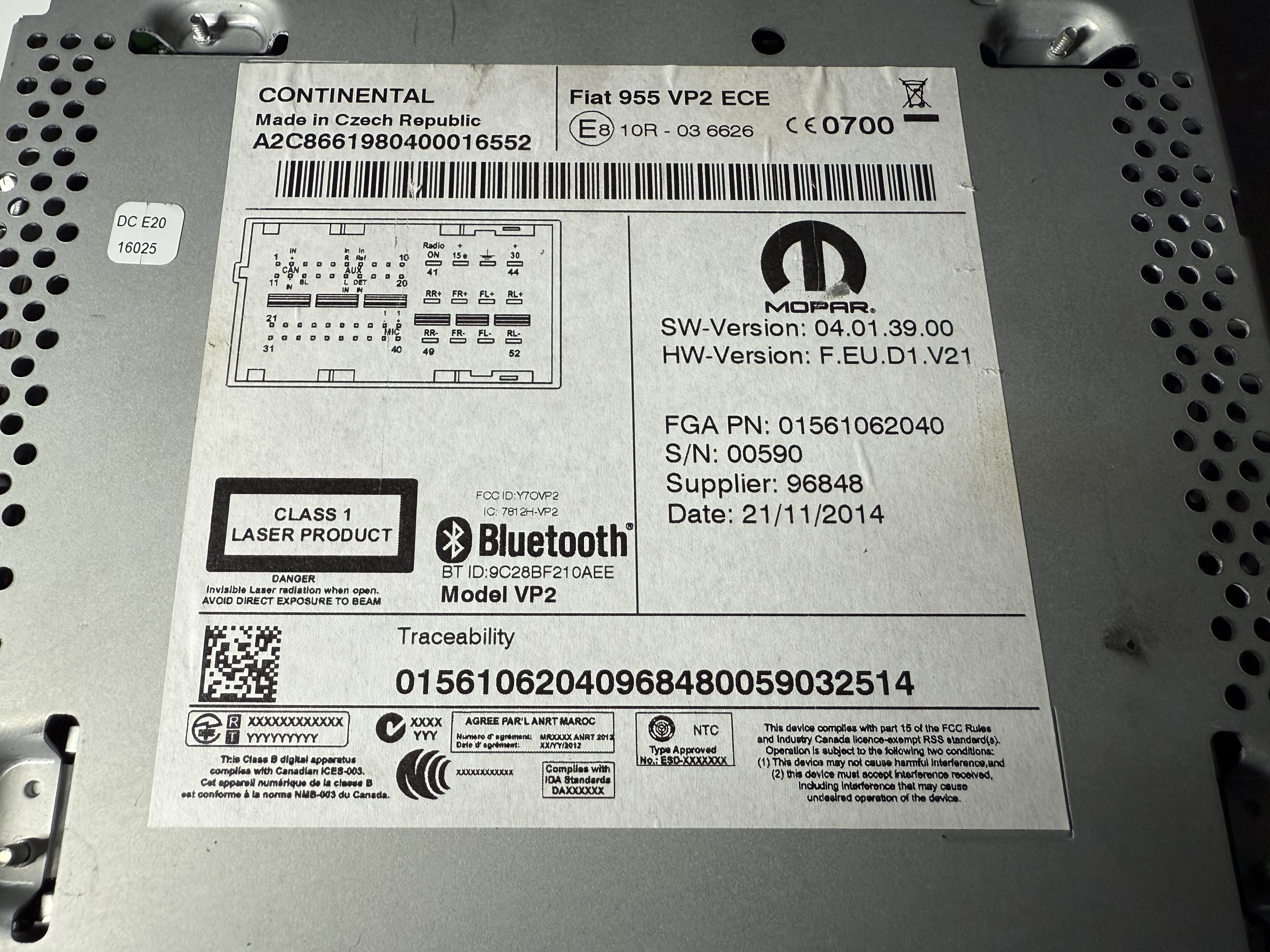 Alfa Romeo MM Module (Radio, Multimedia) - 01561062040 - 2